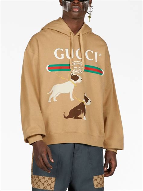 gucci gg logo print cotton sweatshirt|gucci oversized sweatshirt.